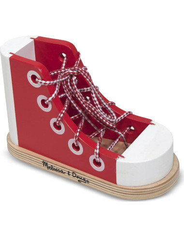 Zapatilla de Enhebrar de Madera Melissa & Doug - Juguete Educativo