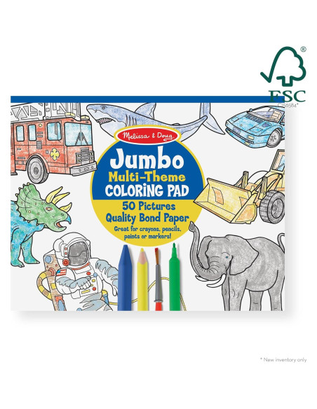 Cuadernos para Colorear Jumbo Melissa & Doug 3-Pack - Animales y Más Cuadernos para Colorear Jumbo Melissa & Doug 3-Pack - Animales y Más