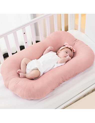 FUNUPUP Funda de Muselina para Lounger Bebé Rosa 85x52.5cm