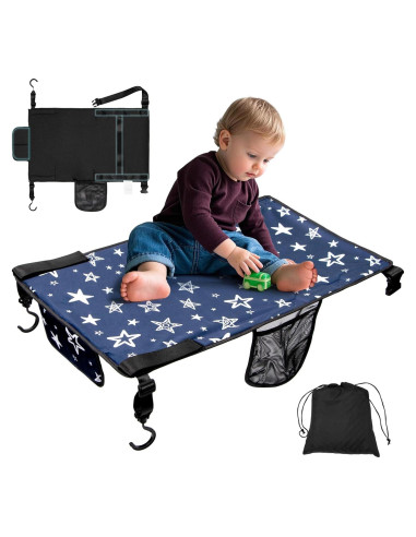 Cama de avión para niños TinlyFinly, hamaca portátil antideslizante