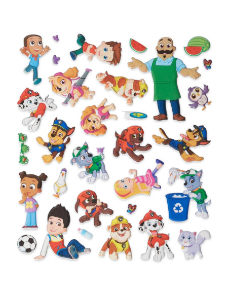 Stickers Puffy Reutilizables PAW Patrol - 3 Almohadillas Stickers Puffy Reutilizables PAW Patrol - 3 Almohadillas