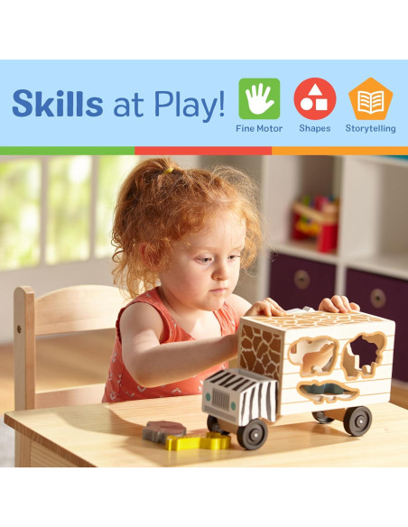 Camión de Rescate de Animales Melissa & Doug - Juguete de Madera Camión de Rescate de Animales Melissa & Doug - Juguete de Madera