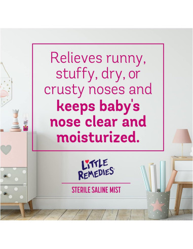 Rocío Nasal Salino Estéril Little Remedies 85 g Bebés