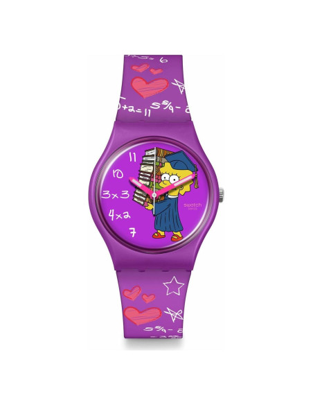 Reloj Unisex Swatch Gent Biosourced Lisa Simpson 34mm Reloj Unisex Swatch Gent Biosourced Lisa Simpson 34mm