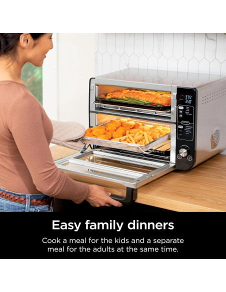 Horno Doble Ninja DCT400 10-en-1 Acero Inoxidable Renovado Horno Doble Ninja DCT400 10-en-1 Acero Inoxidable Renovado