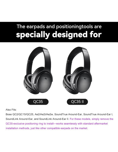Almohadillas de Repuesto Bose QC35/QC35 II - Espuma de Memoria