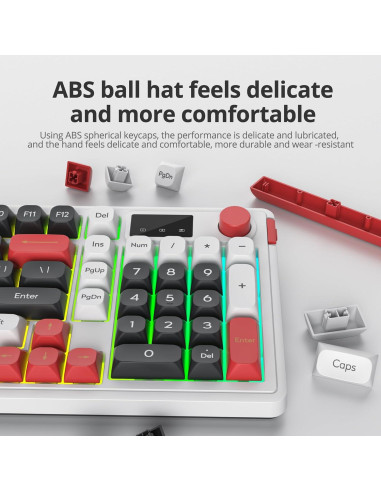 Teclado Inalámbrico Mecánico SbocKeeb 98 Teclas RGB Negro