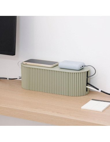 Caja Organizadora de Cables Pequeña NINEWEEN Verde 32.3x13x10.4cm