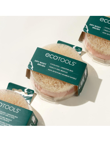 Cepillo Corporal Seco EcoTools 100% Vegano Exfoliante Rosa