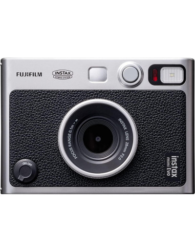 Cámara Instantánea Híbrida Fujifilm Instax Mini EVO Negra + 20 Hojas