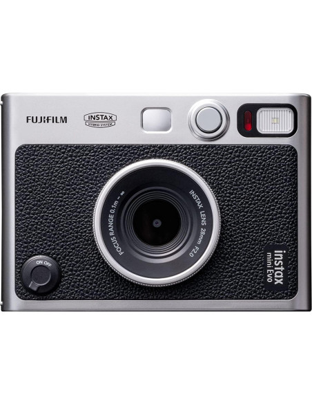 Cámara Instantánea Híbrida Fujifilm Instax Mini EVO Negra + 20 Hojas Cámara Instantánea Híbrida Fujifilm Instax Mini EVO Negra + 20 Hojas