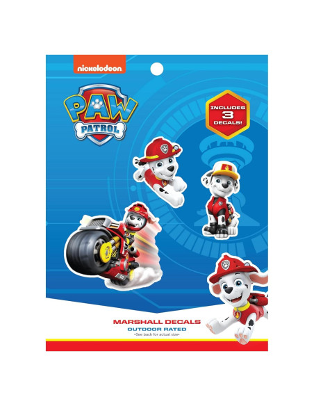 Calcomanías Paw Patrol Marshall - Set de 3 Vinilo Decorativo Calcomanías Paw Patrol Marshall - Set de 3 Vinilo Decorativo