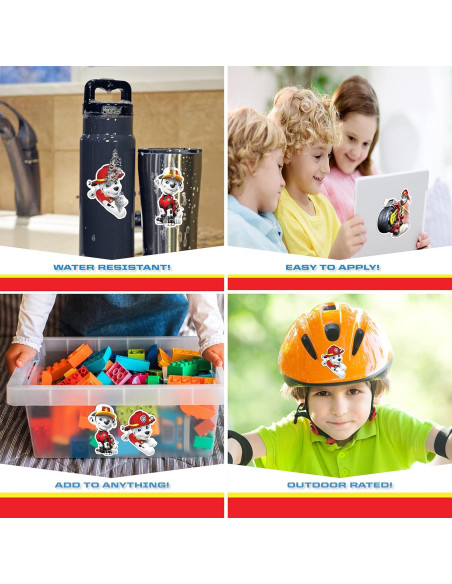 Calcomanías Paw Patrol Marshall - Set de 3 Vinilo Decorativo Calcomanías Paw Patrol Marshall - Set de 3 Vinilo Decorativo