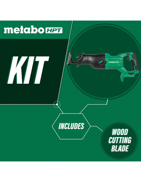 Sierra Recíproca Inalámbrica Metabo HPT 18V CR18DBQ4 Verde Sierra Recíproca Inalámbrica Metabo HPT 18V CR18DBQ4 Verde