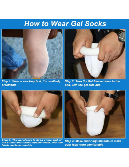 Calcetines Protésicos de Gel TARSHYRY para Pantorrilla Grande Calcetines Protésicos de Gel TARSHYRY para Pantorrilla Grande