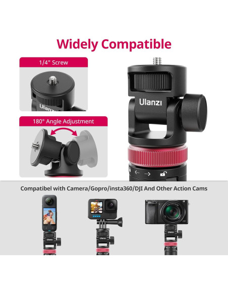 Trípode Selfie ULANZI MT-71 150cm 3 en 1 Portátil Ligero Trípode Selfie ULANZI MT-71 150cm 3 en 1 Portátil Ligero