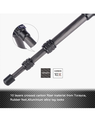 Mini Trípode Portátil AOKA CMP163CL de Fibra de Carbono 71 cm