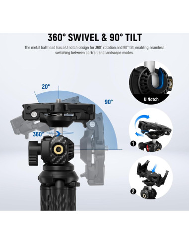 Trípode NEEWER TP34 Flexible con Control Remoto 2kg