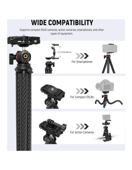 Trípode NEEWER TP34 Flexible con Control Remoto 2kg Trípode NEEWER TP34 Flexible con Control Remoto 2kg