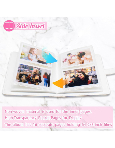 Álbum de Fotos 64 Bolsillos Hearoo Rosa Mágico 12x16 cm Álbum de Fotos 64 Bolsillos Hearoo Rosa Mágico 12x16 cm