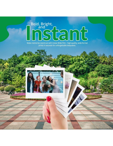 Películas Instantáneas Fujifilm Instax Wide (40 Exposiciones) + Paño Microfibra Películas Instantáneas Fujifilm Instax Wide (40 Exposiciones) + Paño Microfibra