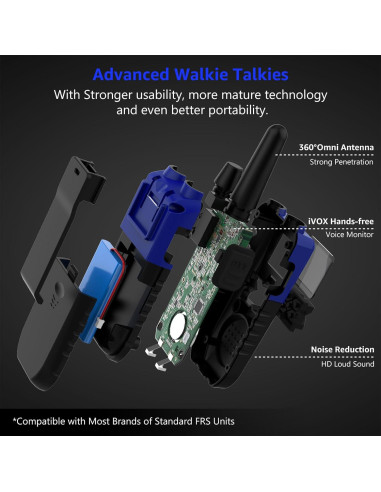 Walkie Talkies Recargables Topsung 4 Unidades Largo Alcance