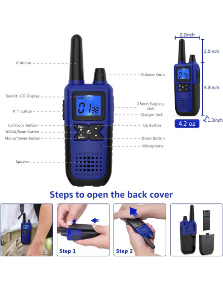Walkie Talkies Recargables Topsung 4 Unidades Largo Alcance Walkie Talkies Recargables Topsung 4 Unidades Largo Alcance