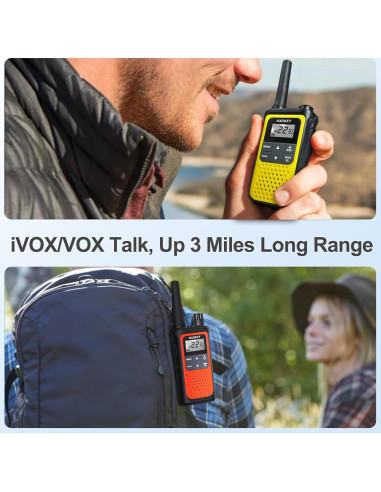 Walkie Talkies NXGKET Recargables 4 Paquete 22 Canales