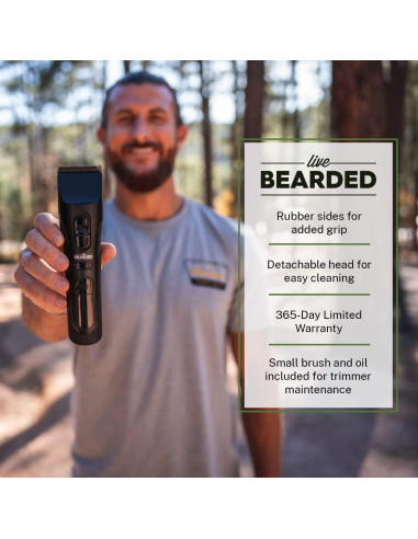 Recortadora de Barba Live Bearded MT-1 - Cerámica, 4h Uso