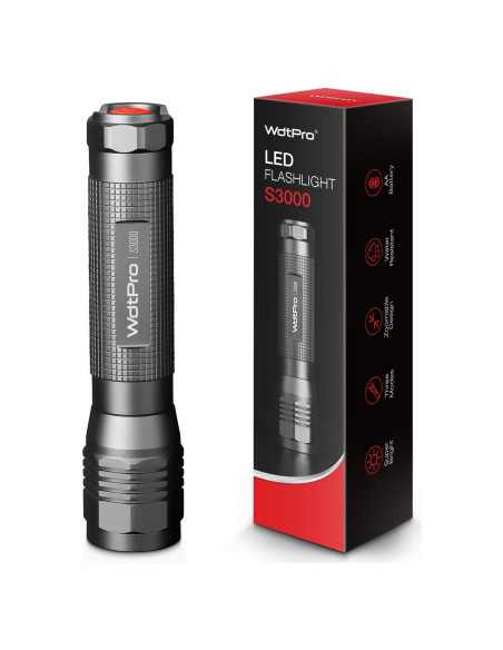 Linterna LED WdtPro S3000, 1600 Lúmenes, IP67, 3 Modos Linterna LED WdtPro S3000, 1600 Lúmenes, IP67, 3 Modos