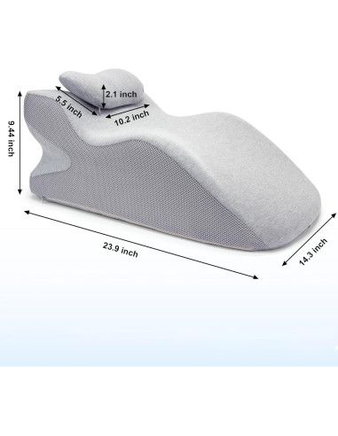 Cojín Triangular Ergonomico Genérico 55x36cm Espuma Viscoelástica