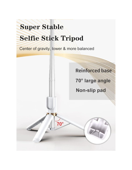 Trípode para Selfie Yeaki KH5S con Luz LED y Control Remoto Trípode para Selfie Yeaki KH5S con Luz LED y Control Remoto