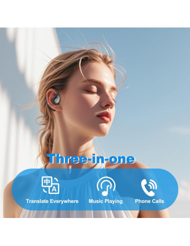 Auriculares Traductores AI Mrryiio M95 3 en 1 Negro