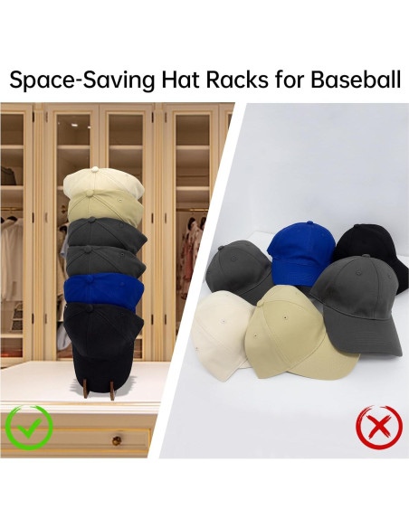 Soporte para Gorras de Madera Iswabard - Organizador 12 Gorras Soporte para Gorras de Madera Iswabard - Organizador 12 Gorras