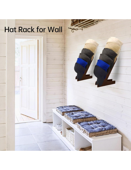 Soporte para Gorras de Madera Iswabard - Organizador 12 Gorras Soporte para Gorras de Madera Iswabard - Organizador 12 Gorras