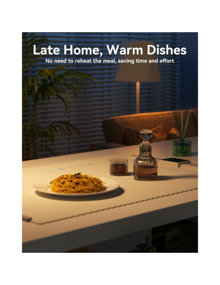 Alfombrilla Calentadora de Comida BRAVESTONE 61x40cm 5 Niveles Alfombrilla Calentadora de Comida BRAVESTONE 61x40cm 5 Niveles