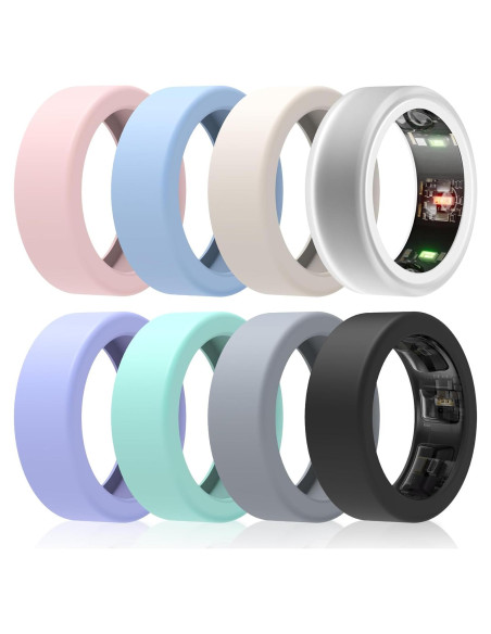 Paquete de 8 fundas de silicona para anillos Oura y Galaxy Paquete de 8 fundas de silicona para anillos Oura y Galaxy