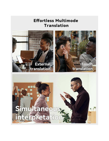 Auriculares Traductores AI EAKKOR 150 Idiomas 62h Batería