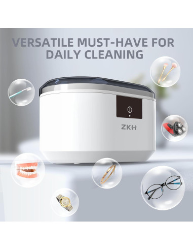 Limpiador Ultrasónico de Joyas ZKH 500ml 48kHz