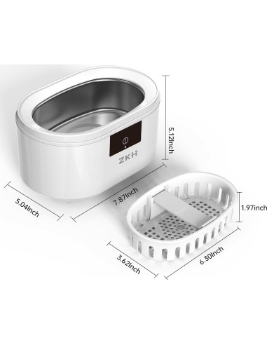 Limpiador Ultrasónico de Joyas ZKH 500ml 48kHz
