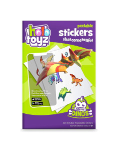 Pegatinas AR HoloToyz Dinos Jurassic 10 Piezas 4D