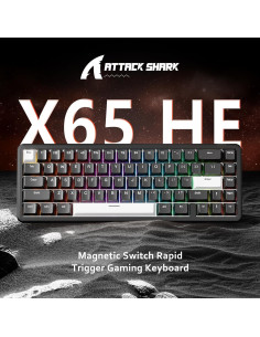 Teclado Mecánico Gaming ATTACK SHARK X65 HE RGB 65% Negro 2