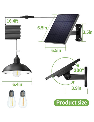 Luz Colgante Solar 7 Colour YL008-5A Cálido/Blanco con Control Remoto