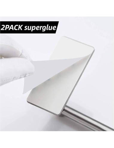 Tiras Autoadhesivas para Estante de Toallas KPPTYTY - 8.5x4 cm (Paquete de 4)