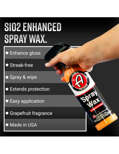 Cera en Spray Adam's 8 Fl Oz - Brillo y Protección Avanzada