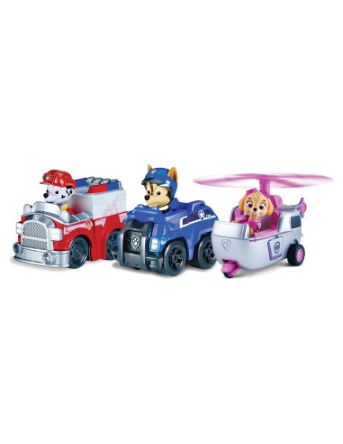 Conjunto Paw Patrol Racers 3-Pack Marshall, Chase y Skye