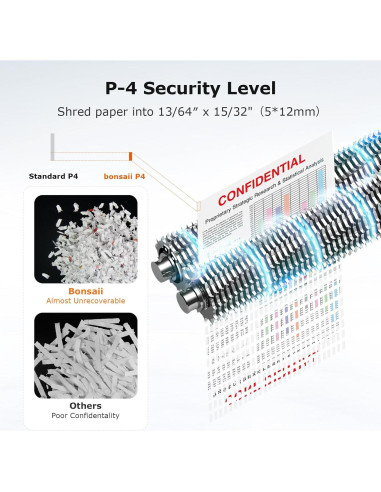 Trituradora de Papel Bonsaii C266-B Micro Corte 12 Hojas P-4