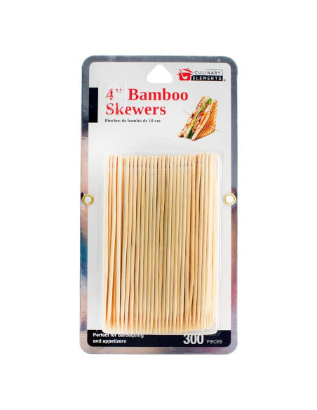 Pinchos de Bambú 10 cm Elementos Culinarios 300 Piezas Pinchos de Bambú 10 cm Elementos Culinarios 300 Piezas