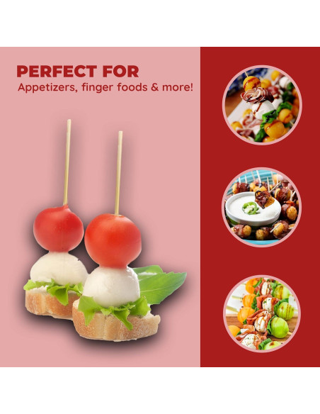 Pinchos de Bambú 10 cm Elementos Culinarios 300 Piezas Pinchos de Bambú 10 cm Elementos Culinarios 300 Piezas