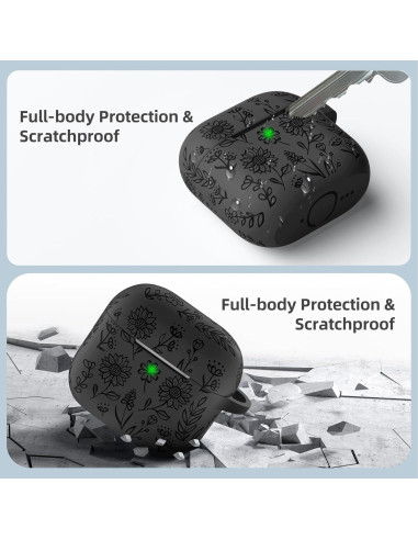 Funda Protectora de Silicona DaQin para AirPods 4 - Negro